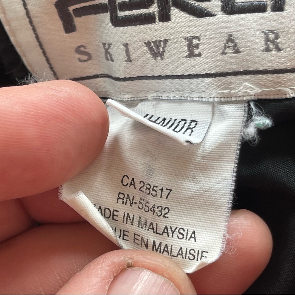 FERA  Black Snow Bib Pants with Adjustable Straps Juniors Size 12 - Picture 8 of 11